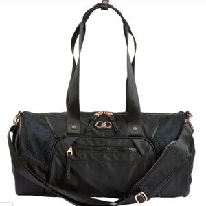 CALIA Rolled Duffle bag  black with Rose gold hardware